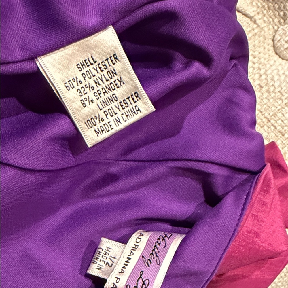 Adrianna Papell Purple One-Shoulder Dress - Picture 6 of 6